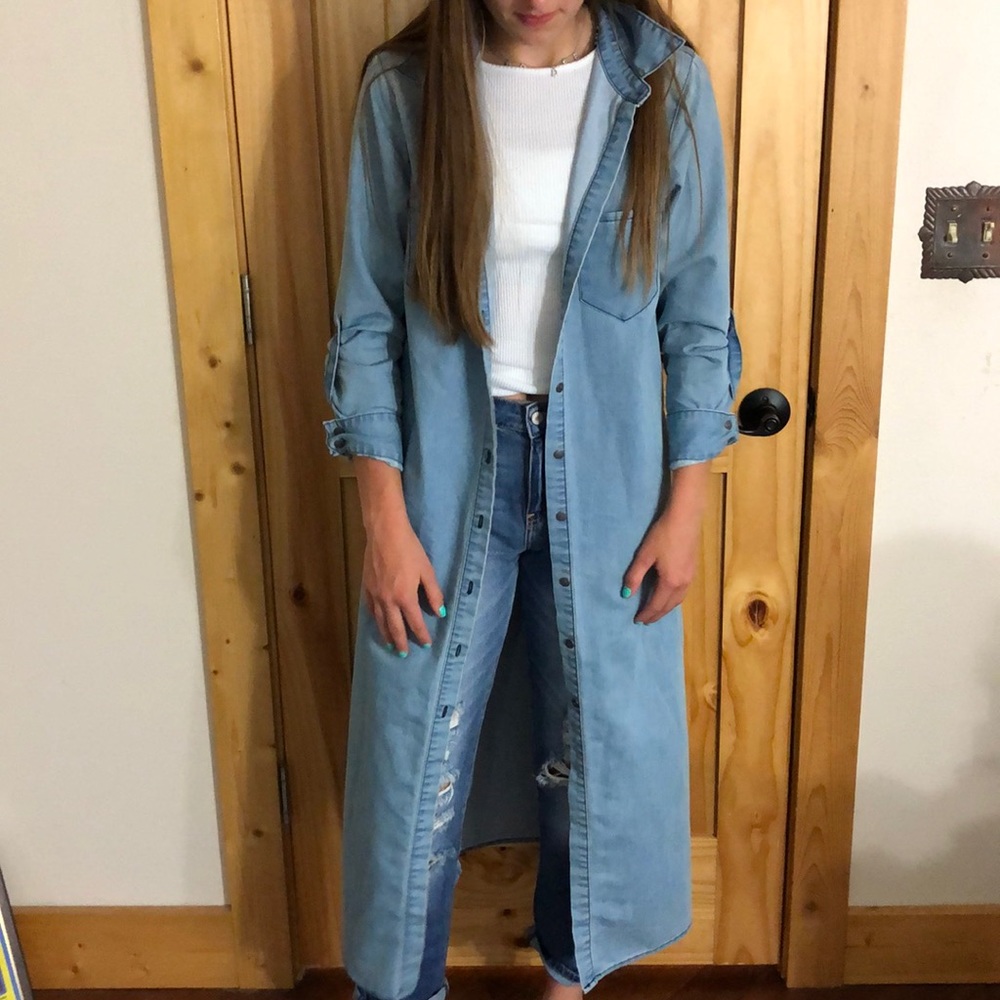 Long denim duster/dress.